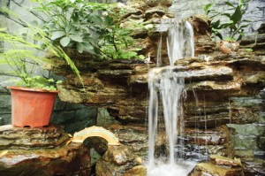 water features, landscaping, landscapes
